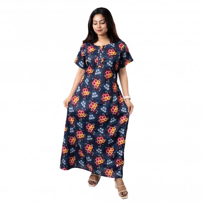 Women's Printed Cotton Nightie - ML 82153