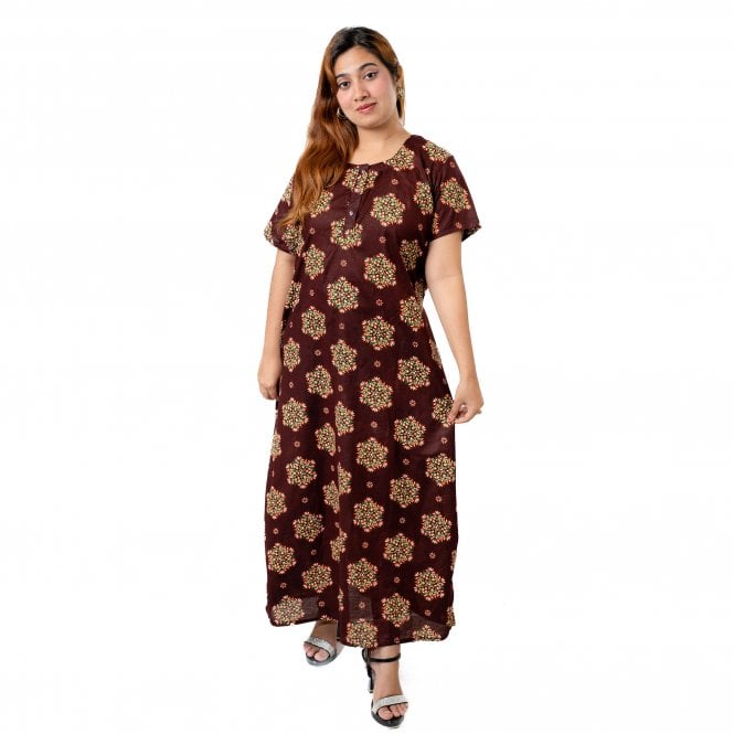 Women's Printed Cotton Nightie - ML 82154