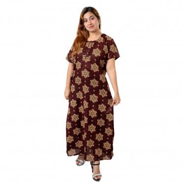 Women's Printed Cotton Nightie - ML 82154
