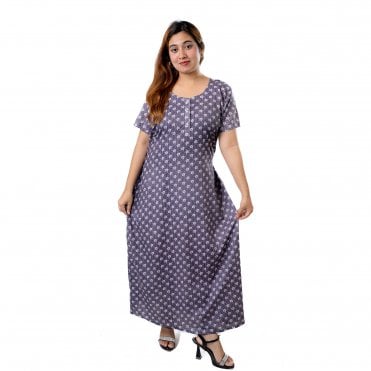 Women's Printed Cotton Nightie - ML 82155
