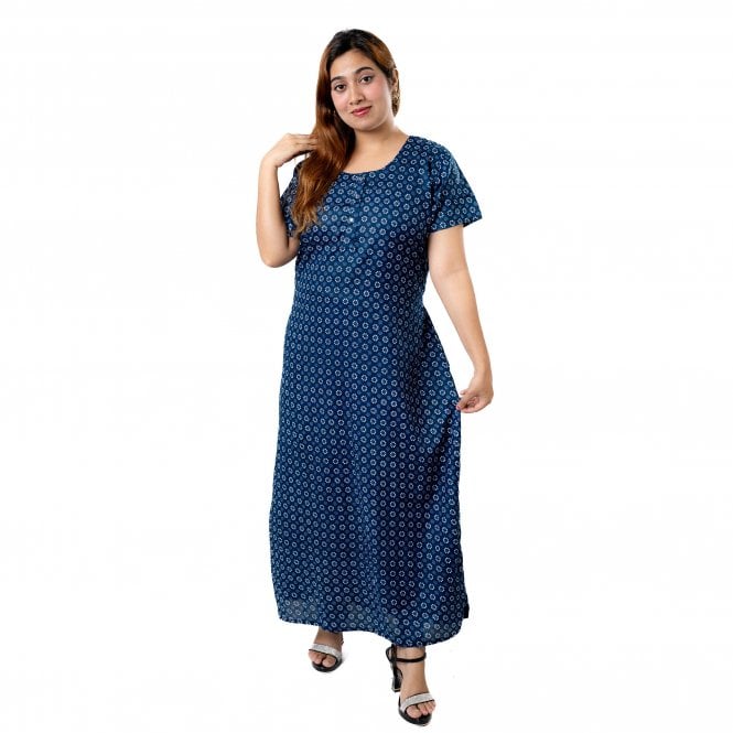 Women's Printed Cotton Nightie - ML 82159