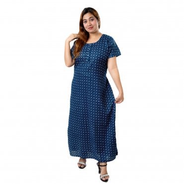 Women's Printed Cotton Nightie - ML 82159