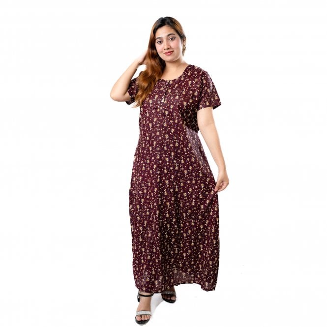 Women's Printed Cotton Nightie - ML 82160
