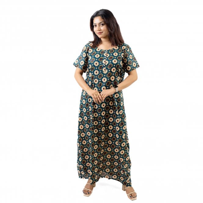 Women's Printed Cotton Nightie - ML 82161