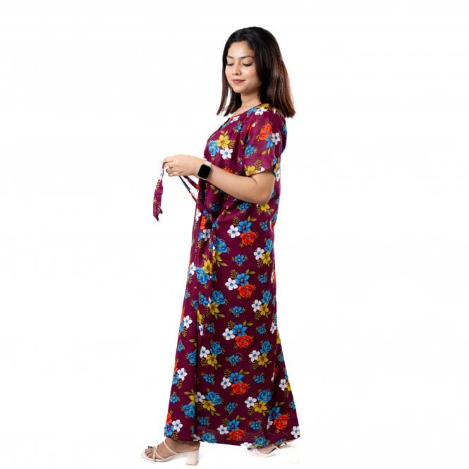 Women's Printed Cotton Nightie - ML 82163