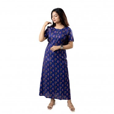Women's Printed Cotton Nightie - ML 82171