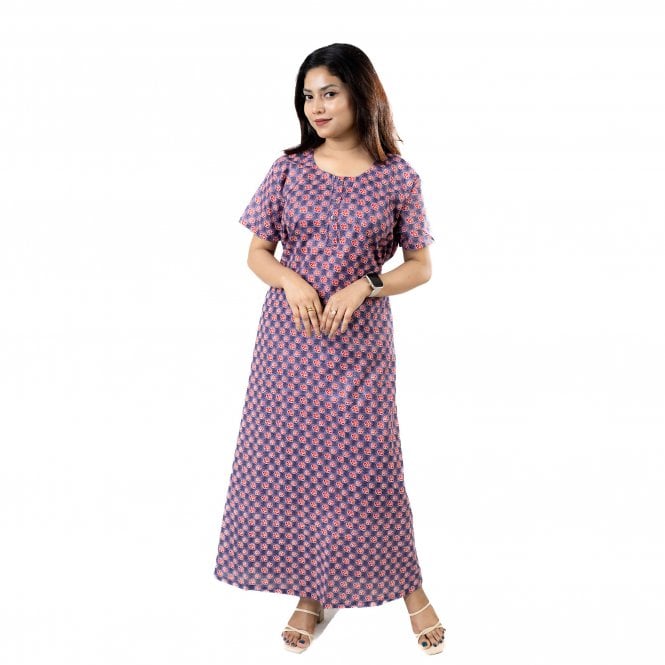 Women's Printed Cotton Nightie - ML 82172