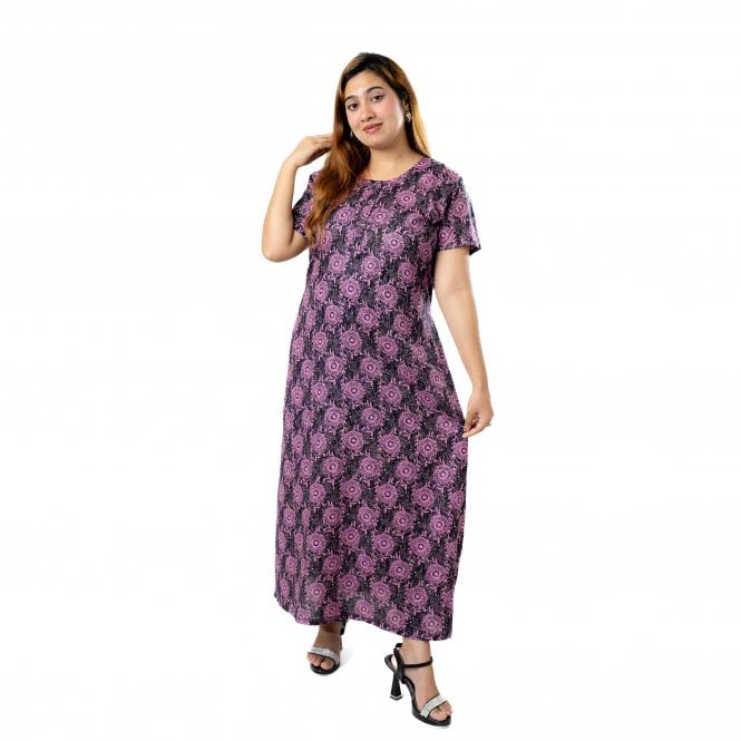 Women's Printed Cotton Nightie - ML 82173