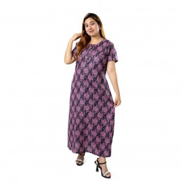 Women's Printed Cotton Nightie - ML 82173