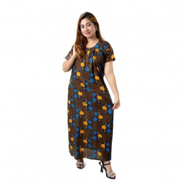 Women's Printed Cotton Nightie - ML 82176