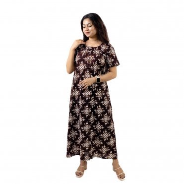 Women's Printed Cotton Nightie - ML 82179