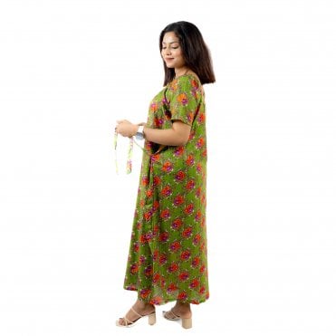 Women's Printed Cotton Nightie - ML 82180