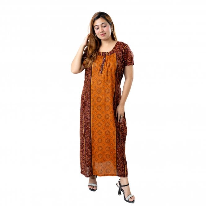 Women's Printed Cotton Nightie - ML 82181
