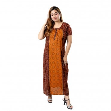 Women's Printed Cotton Nightie - ML 82181
