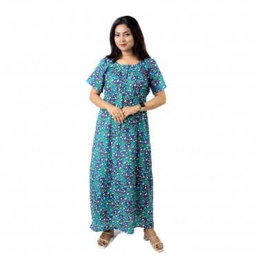 Women's Printed Cotton Nightie - ML 82182