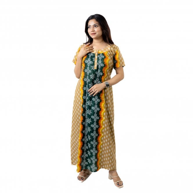 Women's Printed Cotton Nightie - ML 82187
