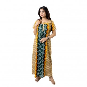Women's Printed Cotton Nightie - ML 82187