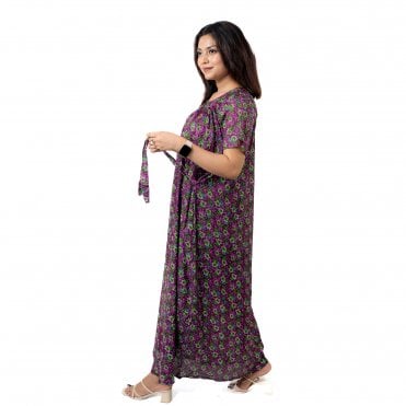 Women's Printed Cotton Nightie - ML 82188