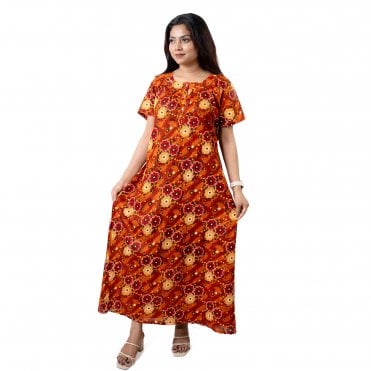 Women's Printed Cotton Nightie - ML 82190