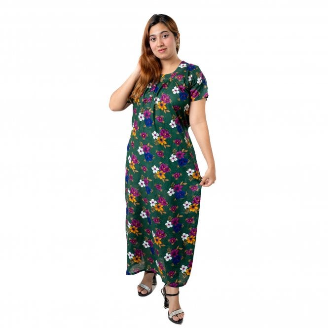 Women's Printed Cotton Nightie - ML 82192