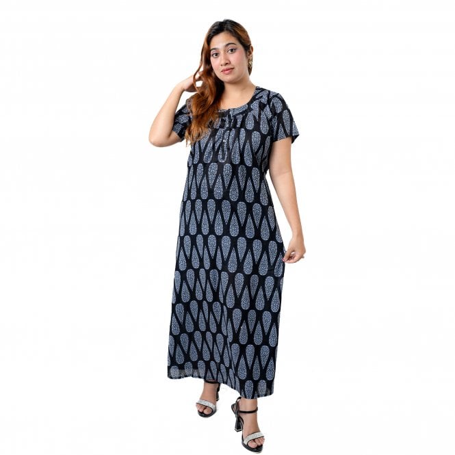 Women's Printed Cotton Nightie - ML 82198