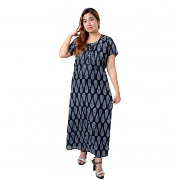 Women's Printed Cotton Nightie - ML 82198