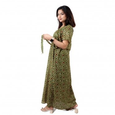 Women's Printed Cotton Nightie - ML 82200