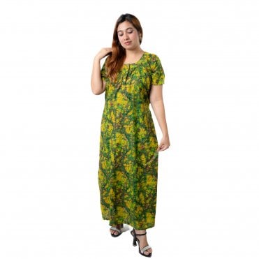 Women's Printed Cotton Nightie - ML 82203