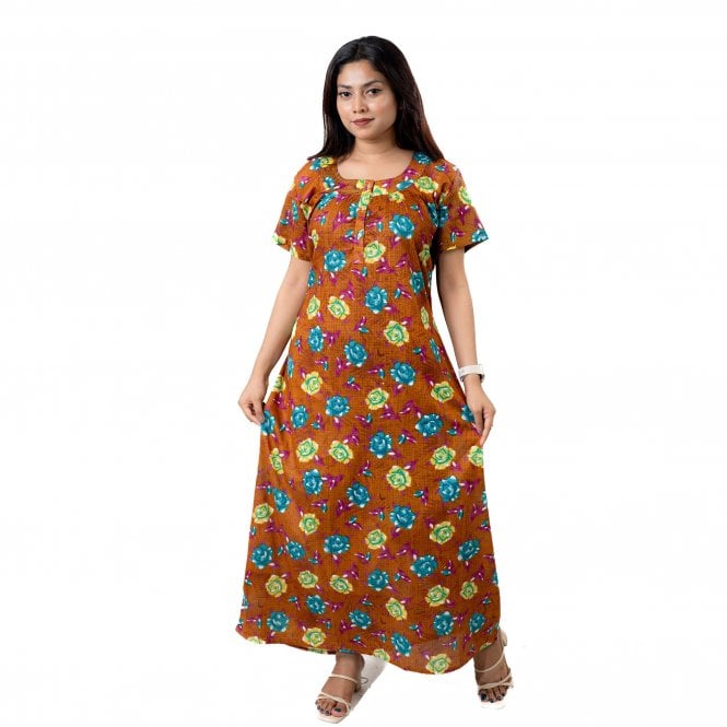 Women's Printed Cotton Nightie - ML 82204