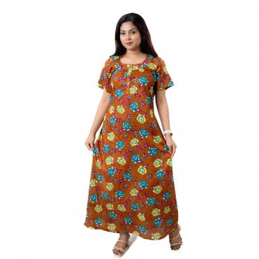 Women's Printed Cotton Nightie - ML 82204