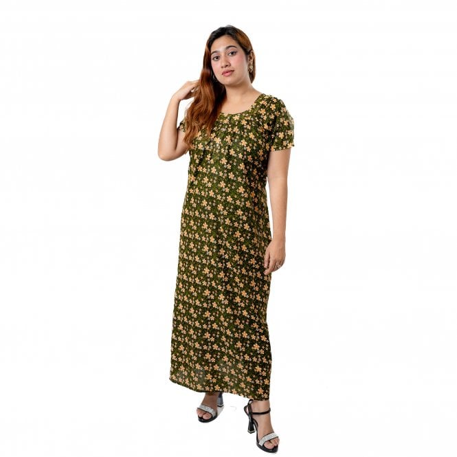 Women's Printed Cotton Nightie - ML 82205
