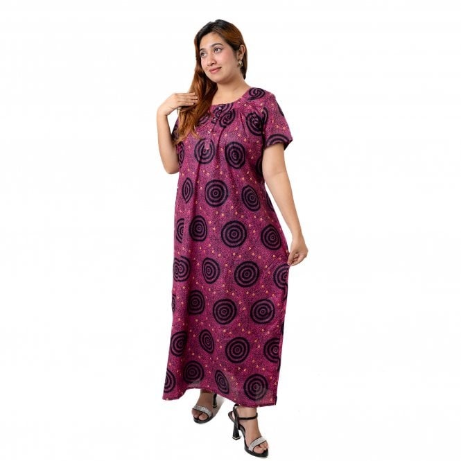Women's Printed Cotton Nightie - ML 82206