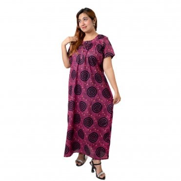 Women's Printed Cotton Nightie - ML 82206