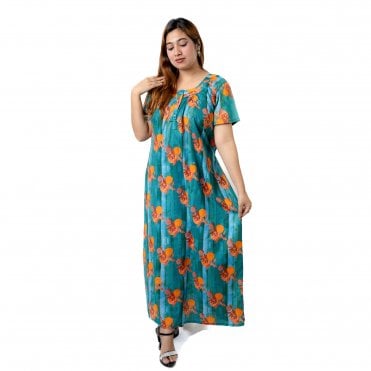 Women's Printed Cotton Nightie - ML 82209