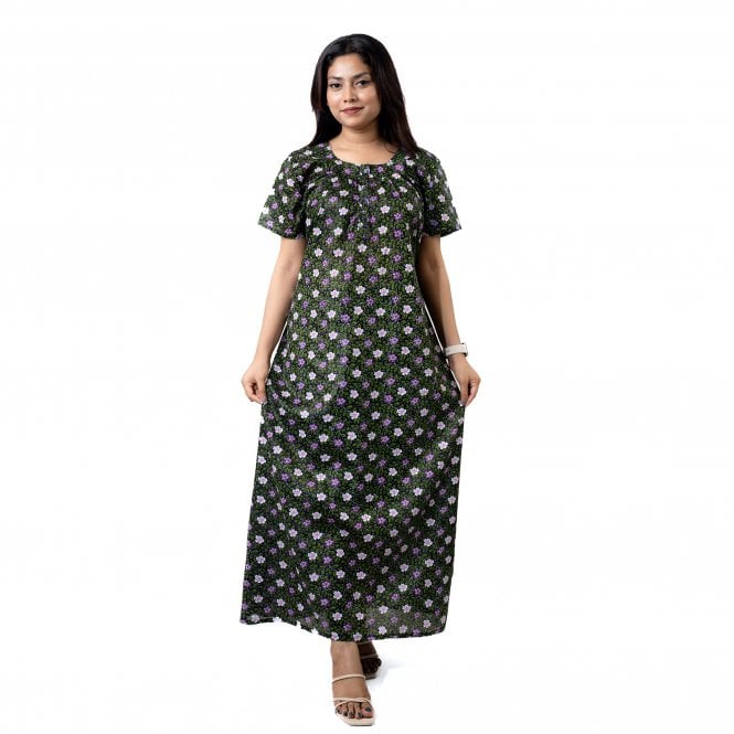 Women's Printed Cotton Nightie - ML 82212