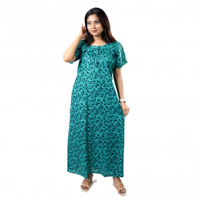 Women's Printed Cotton Nightie - ML 82215