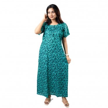 Women's Printed Cotton Nightie - ML 82215