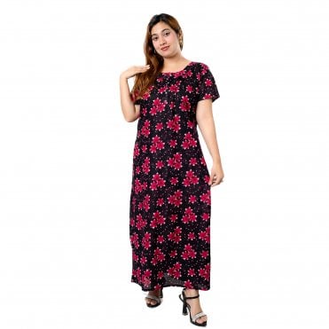 Women's Printed Cotton Nightie - ML 82216