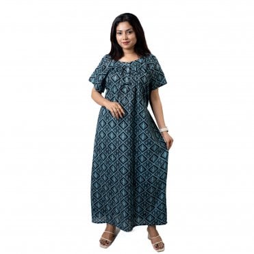 Women's Printed Cotton Nightie - ML 82217