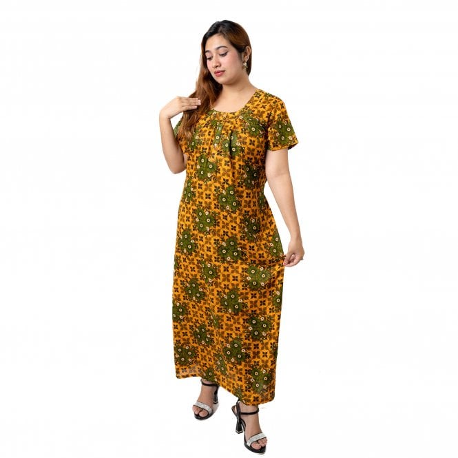 Women's Printed Cotton Nightie - ML 82218