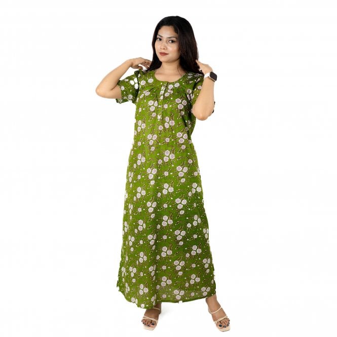 Women's Printed Cotton Nightie - ML 82220