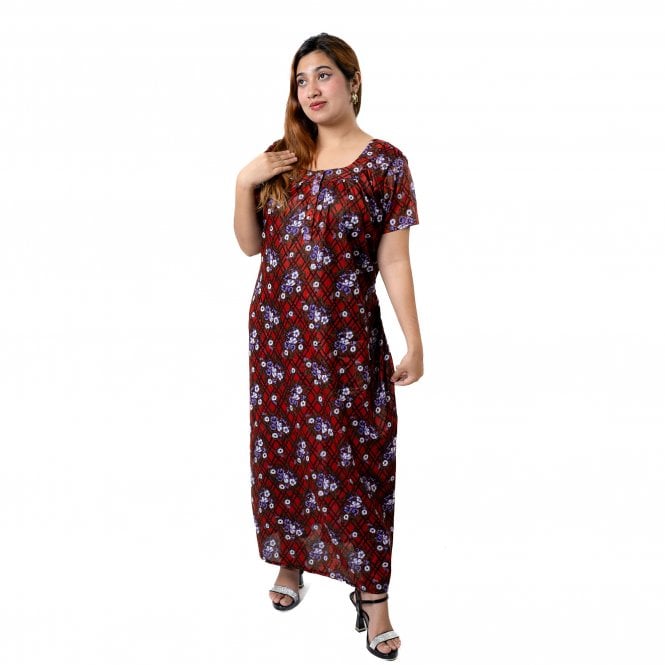 Women's Printed Cotton Nightie - ML 82221