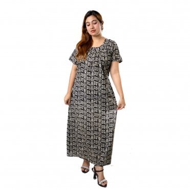 Women's Printed Cotton Nightie - ML 82222