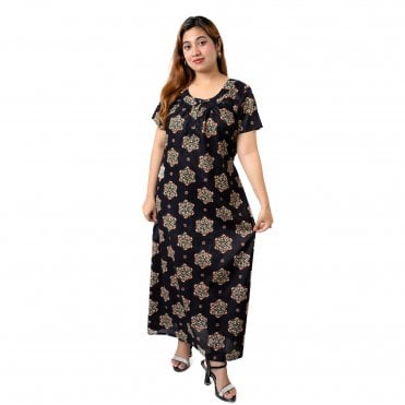 Women's Printed Cotton Nightie - ML 82225