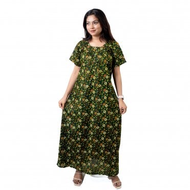 Women's Printed Cotton Nightie - ML 82226