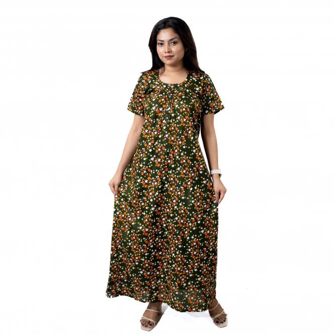 Women's Printed Cotton Nightie - ML 82228