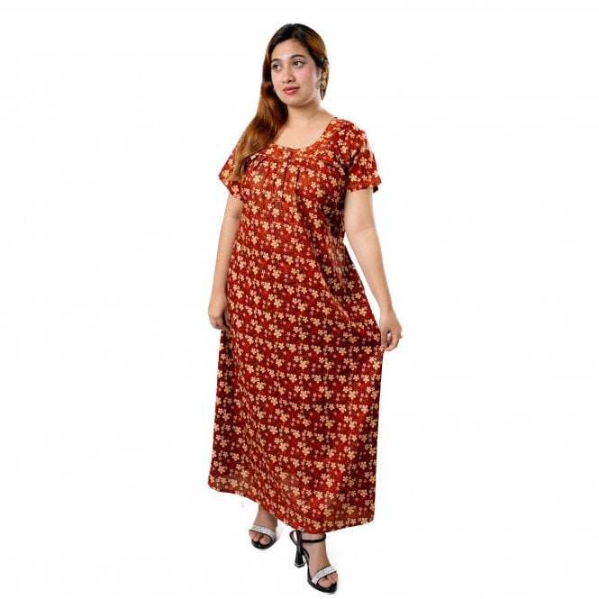 Women's Printed Cotton Nightie - ML 82229