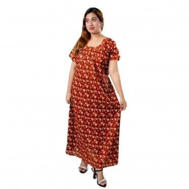 Women's Printed Cotton Nightie - ML 82229