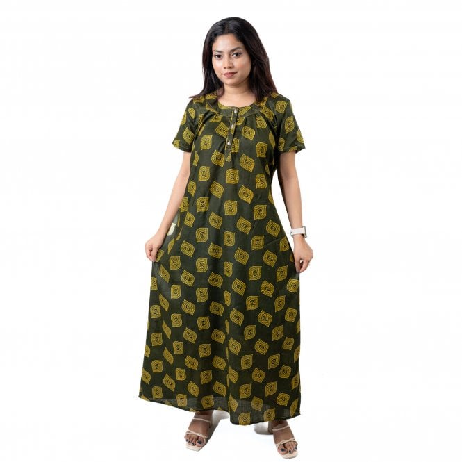 Women's Printed Cotton Nightie - ML 82230