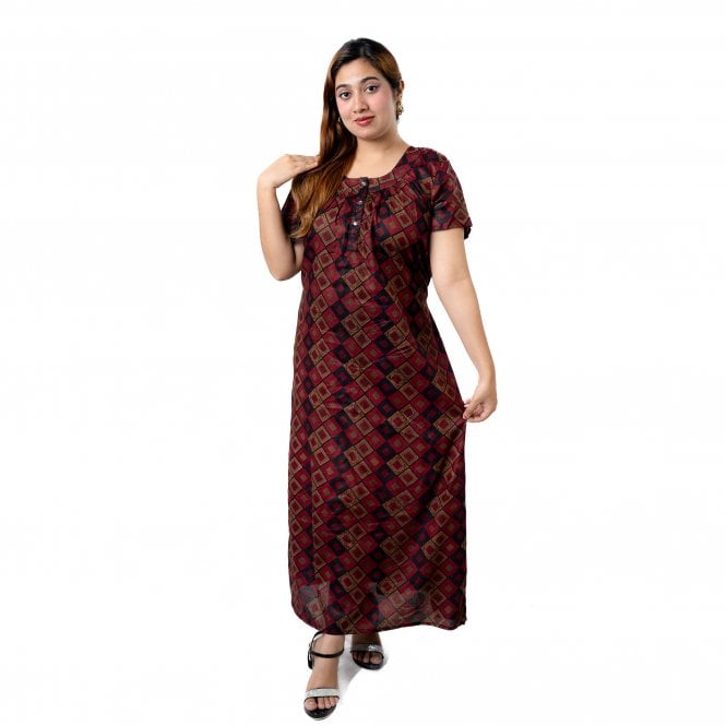 Women's Printed Cotton Nightie - ML 82231